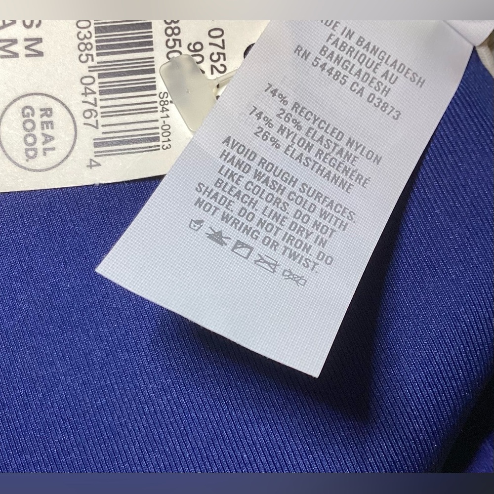 aerie Triangle Blue Bikini Top Medium - Picture 7 of 7